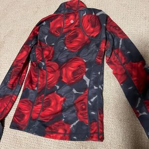 Lululemon rose patterned zip up